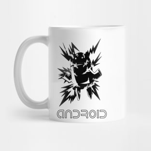 Super Saiyan Android Bot T-Shirt (Grey-Scale) Mug